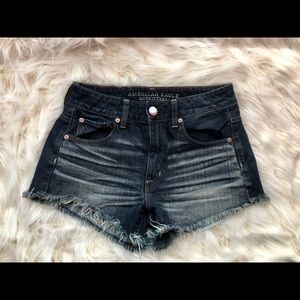 American eagle high rise jean shorts